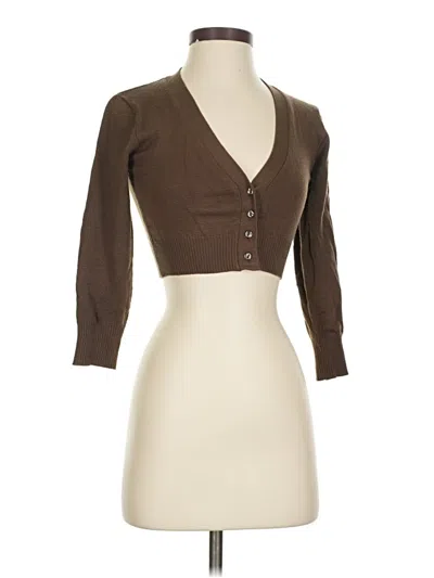 Pre-owned Dinadi 3/4 Sleeve Button Down Shirt In Brown