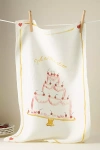 Dinette Little Slice Linen Dish Towel In Pink