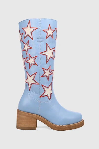 Dingo American Dream Leather Boot In Blue, Women's At Urban Outfitters