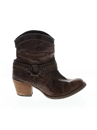 Pre-owned Dingo Ankle Boots In Brown