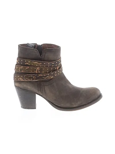 Pre-owned Dingo Ankle Boots In Brown