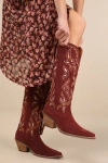 Dingo Bandelera Knee High Western Boot In Burgundy