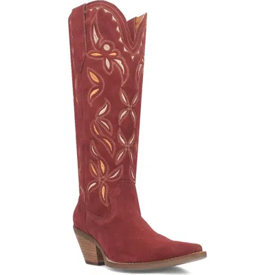 Dingo Bandelera Knee High Western Boot In Burgundy