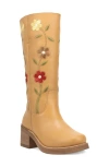 Dingo Bloom Embroidered Boot In Brown