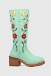 Dingo Bloom Embroidered Boot In Green