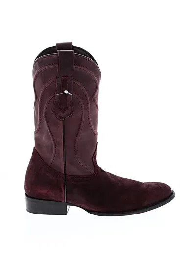Pre-owned Dingo Boots In Burgundy