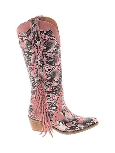 Pre-owned Dingo Boots In Pink