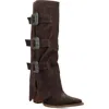 Dingo Buckle Bunny Knee High Western Boot In Brown