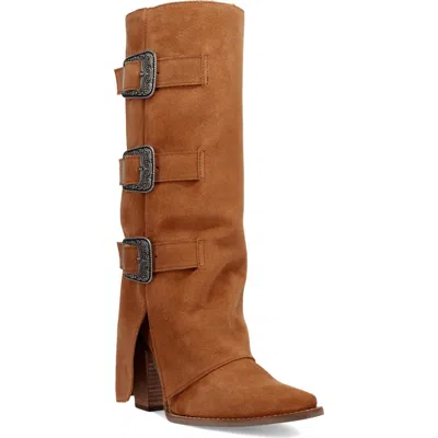 Dingo Buckle Bunny Knee High Western Boot In Brown