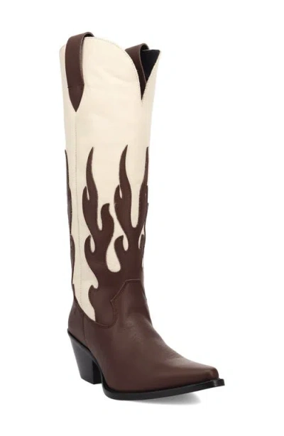 Dingo Burnin' Love Knee High Western Boot In Brown