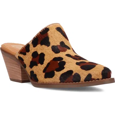 Dingo Calico Genuine Calf Hair Mule