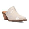 Dingo Cash Cow Womens Pointed Mules In Gray