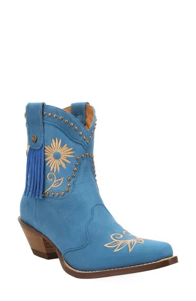 Dingo Country Cute Leather Bootie In Blue