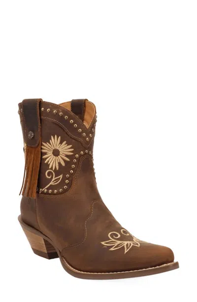 Dingo Country Cute Leather Bootie In Brown