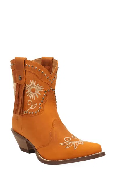 Dingo Country Cute Leather Bootie In Yellow