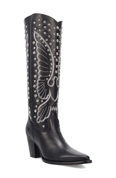 Dingo Diamonds Forever Knee High Western Boot In Black