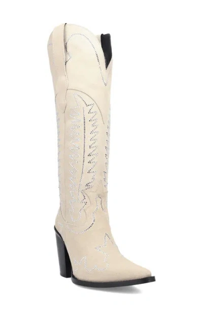 Dingo Double Take Over The Knee Western Boot In White
