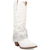 Dingo Eye Candy Knee High Denim Western Boot In White