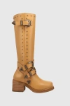 Dingo Fillmore Studded Knee High Boot In Brown