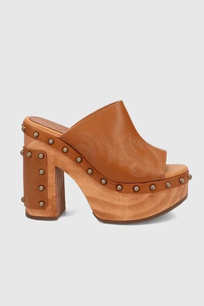 Dingo Free Spirit Wooden Platform Sandal In Tan, Women's At Urban Outfitters In Brown