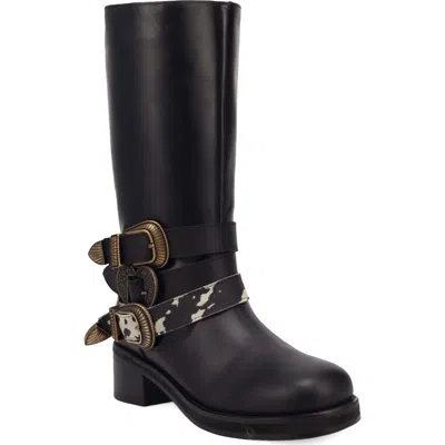 Dingo Full Throttle Leather Boot In Black