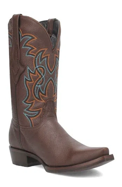 DINGO DINGO GOLD RUSH PEBBLED LEATHER COWBOY BOOT