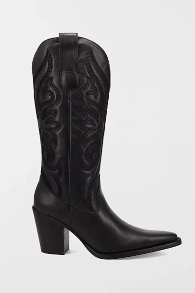 Dingo Hensley Leather Cowboy Boot In Black, Women's At Urban Outfitters