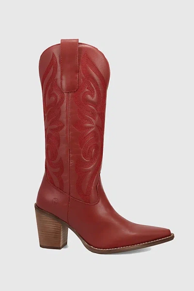 Dingo Hensley Leather Cowboy Boot In Red, Women's At Urban Outfitters In Multi