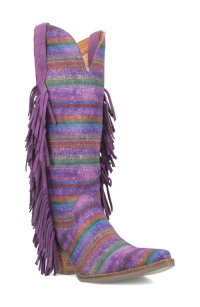 Dingo Hot Tamale Western Knee High Boot In Purple