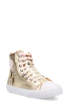 Dingo Knarly High Top Sneaker In Gold