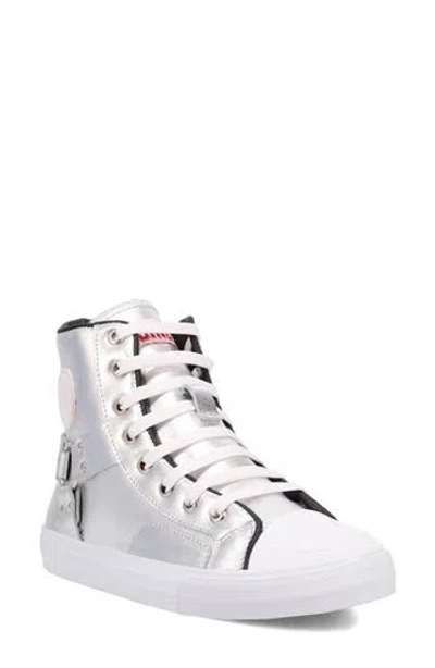 Dingo Knarly High Top Sneaker In Silver
