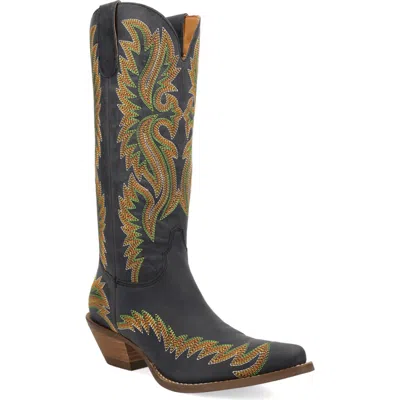 Dingo Lantana Leather Western Boot In Blue