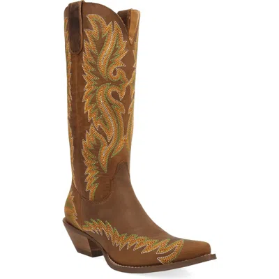 Dingo Lantana Leather Western Boot In Brown