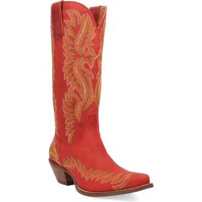 Dingo Lantana Leather Western Boot In Brown