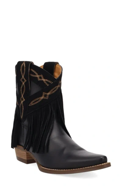 Dingo Last Ride Fringe Western Boot In Black