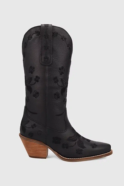 Dingo Love Bug Leather Cowboy Boot In Black, Women's At Urban Outfitters