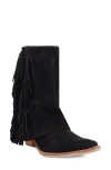 Dingo Marlie Fringe Boot In Black