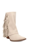 Dingo Marlie Fringe Boot In Off White