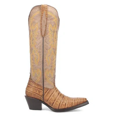 Pre-owned Dingo Matilda Caiman Snip Toe Cowboy Womens Brown Casual Boots Di231-200