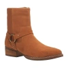 Dingo Mens Calgary Block Heel Boots In Orange