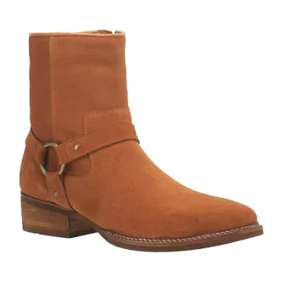 Dingo Mens Calgary Block Heel Boots In Orange