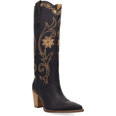 Dingo Miss Daisy Knee High Western Boot In Black
