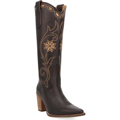 Dingo Miss Daisy Knee High Western Boot In Brown