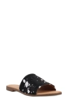 Dingo Moo Moo Genuine Calf Hair Slide Sandal