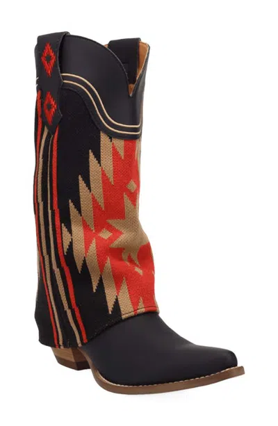 Dingo Mystic Mesa Leather Western Boot In Black