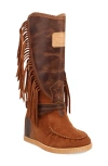 Dingo Natchez Fringe Moc Toe Boot In Brown