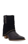 Dingo Off The Cuff Leather Boot In Black