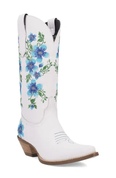 Dingo Posie Knee High Western Boot In White