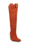 Dingo Primadonna Pointed Toe Over The Knee Western Boot In Brown