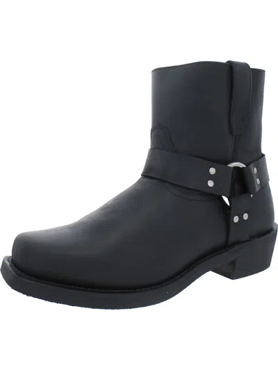 Dingo Rev Up Mens Leather Ankle Harness Boots In Black